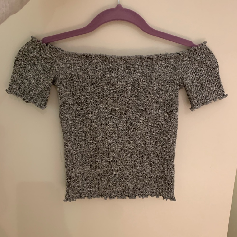 2 off the shoulder crop tops
